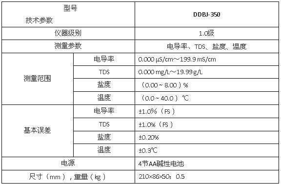 上海雷磁DDBJ-350型便携式电导率仪
