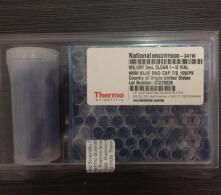 赛默飞质谱认证  2mL 透明 I-D 样品瓶 蓝色 bonded 瓶盖    聚四氟乙烯/硅树脂 100/包